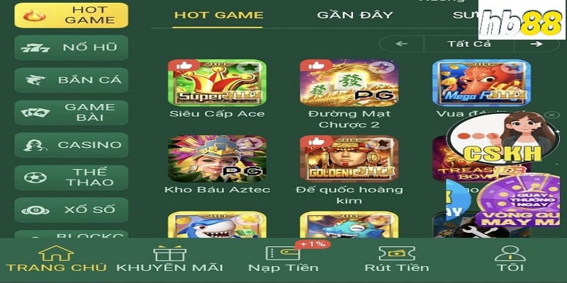 Các sản phẩm nổi bật nhà cái HB88 thu hút người chơi